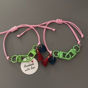Mommy and Me Bracelet Set - Red and Purple